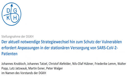 德國(guó)DGKH最新聲明——調(diào)整新冠患者接診策略